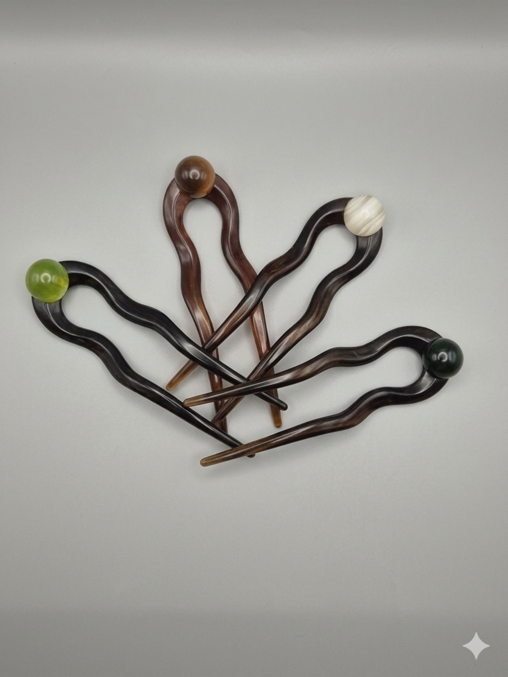 NEW Choice Of Wavy Tortoiseshell Hair Forks With Bead Accent